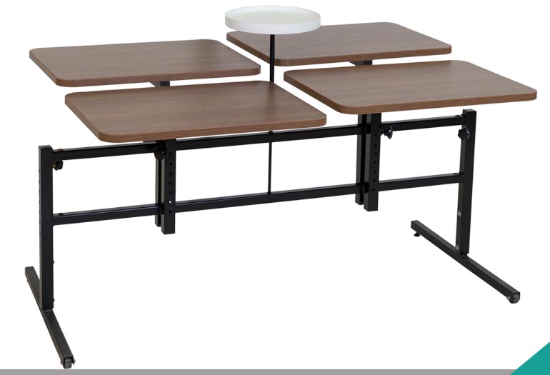 Table de cafeteria à multi surfaces 